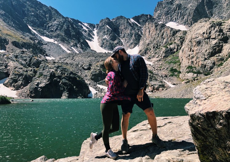 Sky Pond Trail at the Rocky Mountain National Park in Colorado